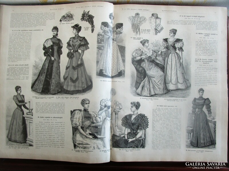 1894 Hungarian bazaar as a working stone for women magazine 380 pages needlework fashion lots of precious steel engravings