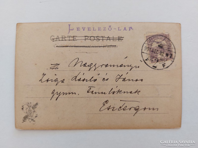 Régi képeslap 1901 levelezőlap lovak