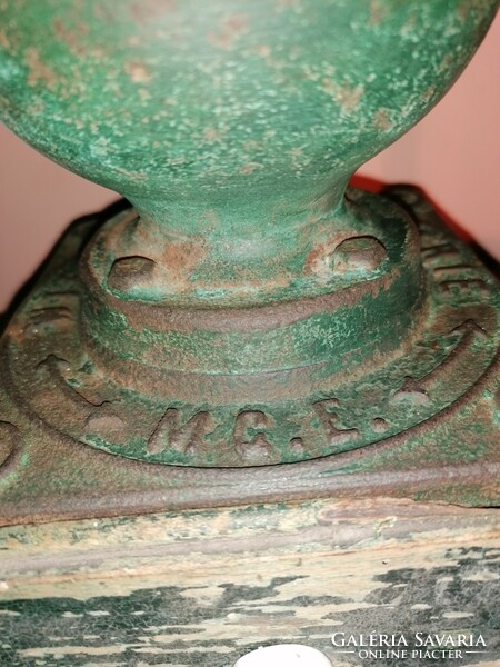 Large cast iron coffee grinder.