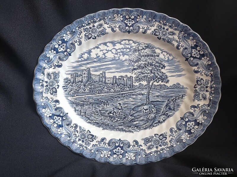 Large English castle scene offering bowl