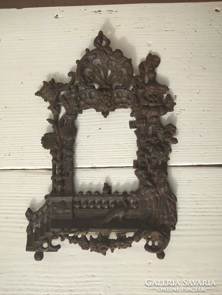 Old metal - cast iron picture frame.