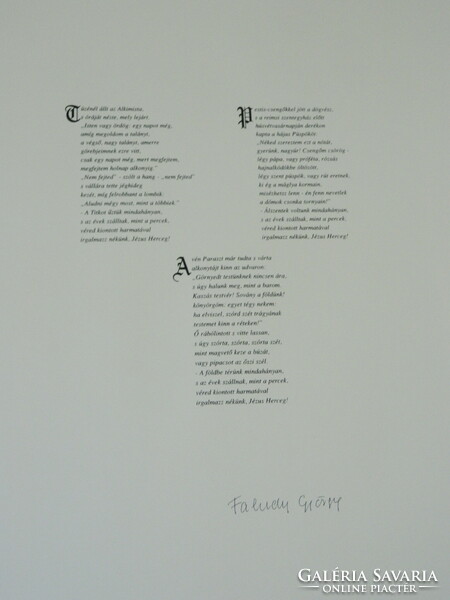 Limited edition Saxon Ender pictures in an album with poems by Faludigyörgy