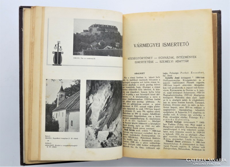 Pécs-baranyai ismertető, 1934 - egész oldalas Zsolnay és más korabeli reklámokkal