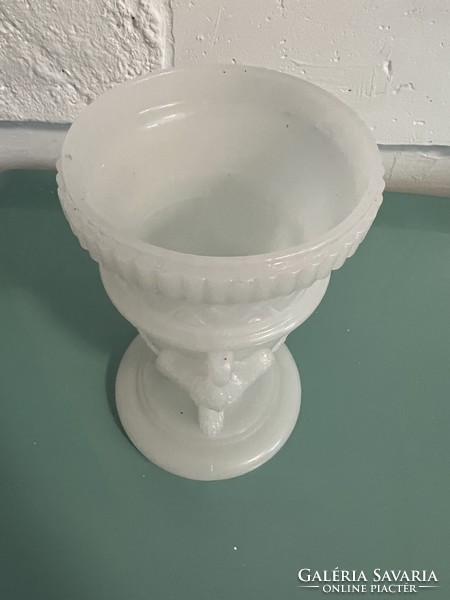 Edward moore 1880 milk glass white griffin vase