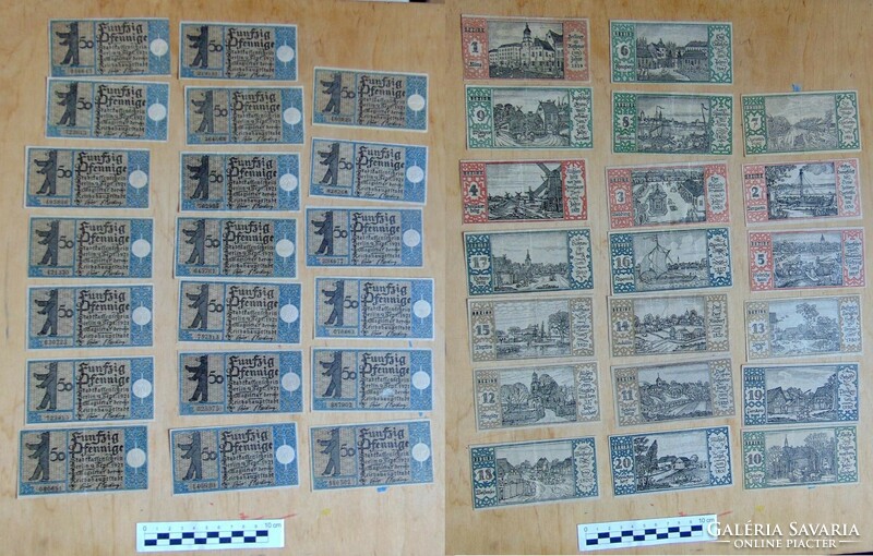 Berlin 50 pfennig 1921 1-20 fajta mind különböző AUNC