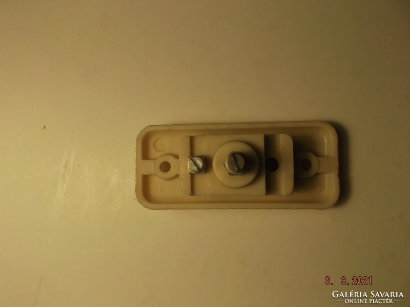 Old toggle - lamp switch made of vinyl / white --- 2 ---
