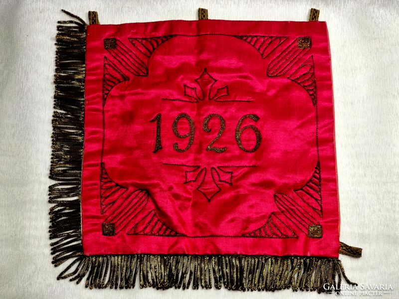 Stammtisch altenoris/in translation, descendant of altenoris - flag decorated with metal thread embroidery 1926