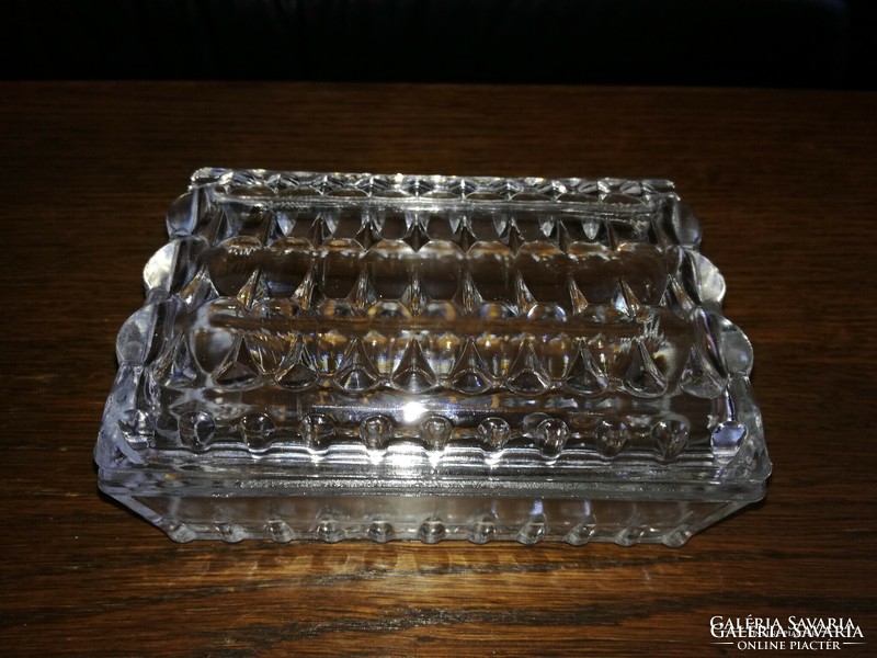 Crystal cigarette serving, ashtray, bonbonier