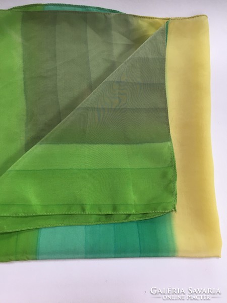 Hand-dyed multicolored silk scarf