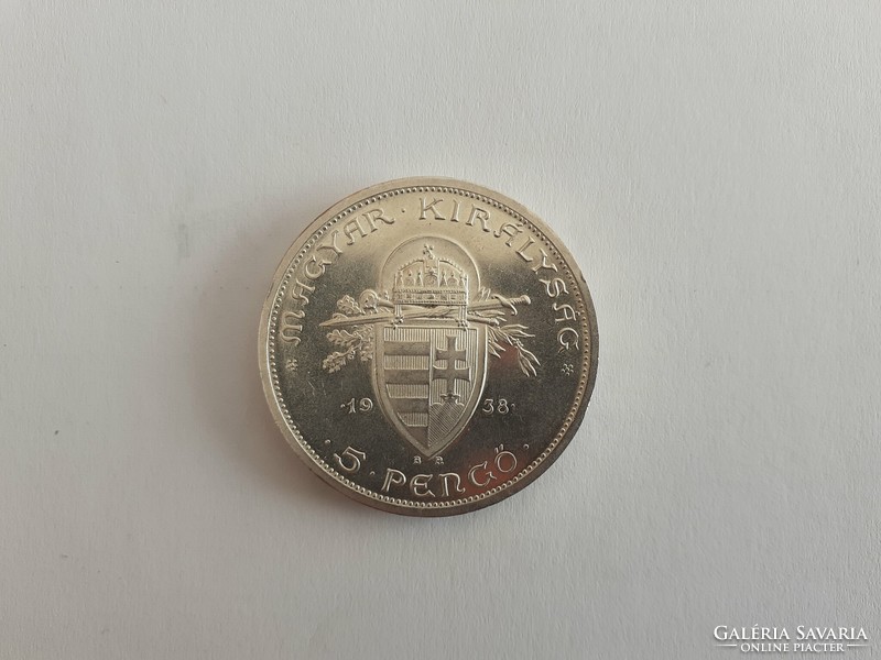 Szent István 5 pengő 1938 ezüst érme