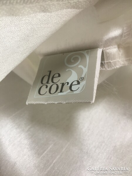 Elegant snow-white cushion/decorative cushion cover, shiny viscose material, de core brand, German quality