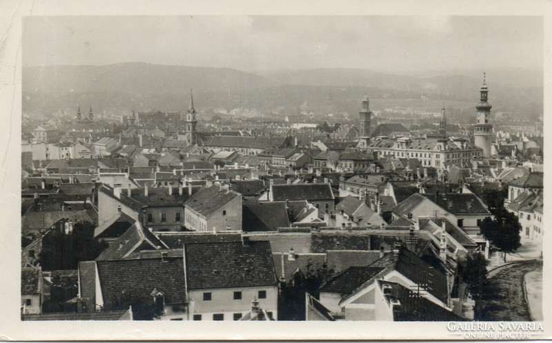 210 --- Futott képeslap, Sopron, látkép