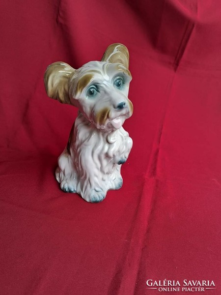 Romanian larger dog puppy nipp figurine porcelain display case display case legacy antique nostalgia