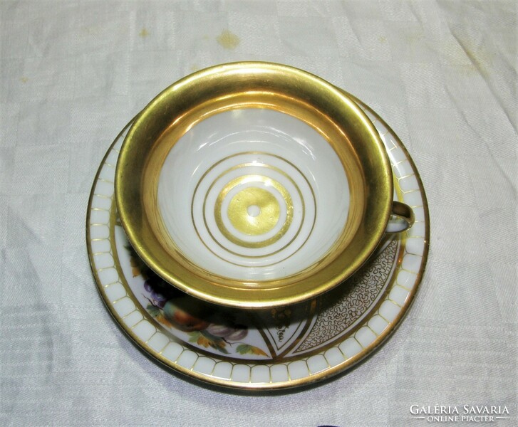Antique xix. Sz. Teacup with bottom in Prague porcelain