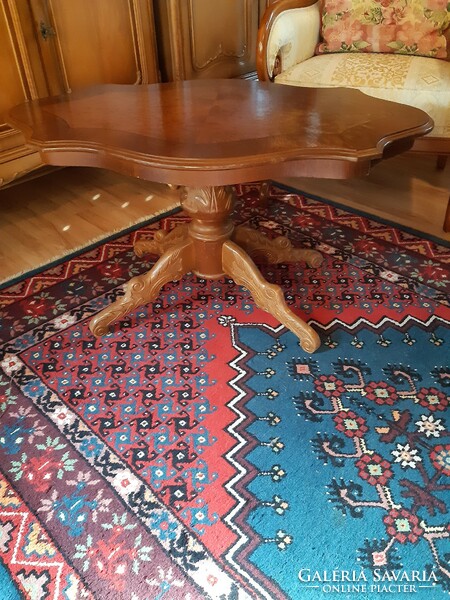 Baroque table with spider legs, inlaid, 97x60x53cm high