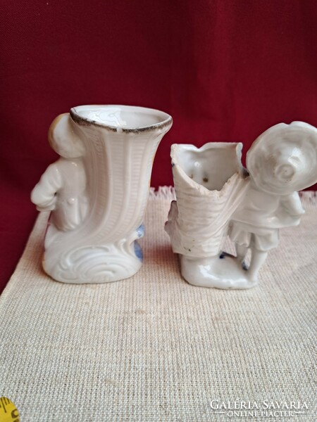 German germany vases nipp figure porcelain display case display case heirloom antique nostalgia