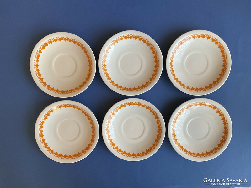 Alföldi 6 display tea cups bottom yellow gabriella small plate
