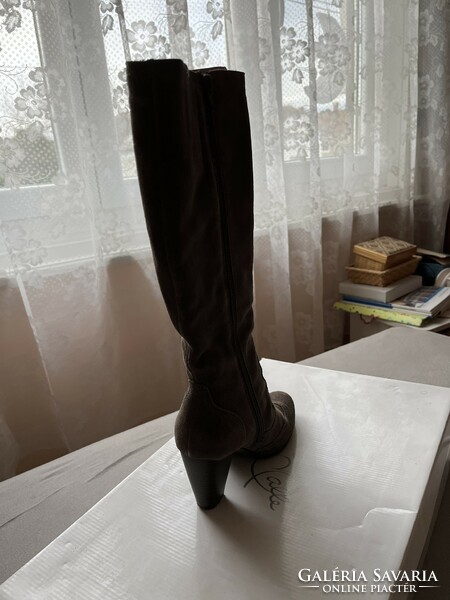 5th avenue suede leather brown boots (36)