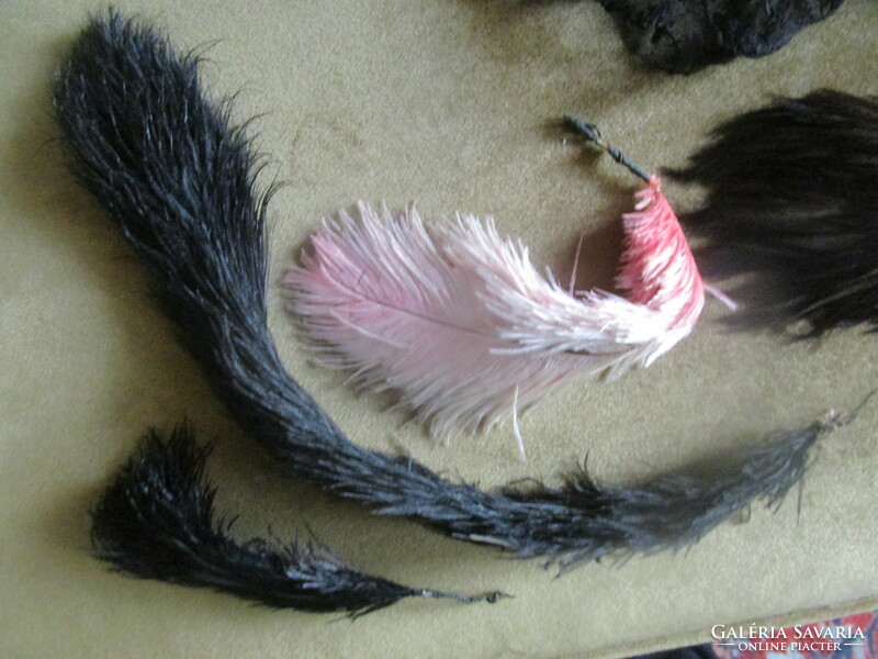 Boudoir treasure black pink ostrich feather feather decoration embroidered tulle dress decoration rubber hair clip costume
