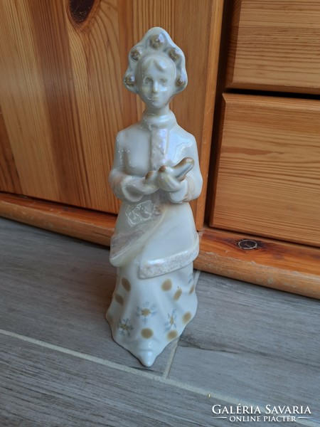 Szovjet ZHK Polonne Hókirálynő nipp figura porcelán vitrindísz vitrin hagyaték régiség nosztalgia
