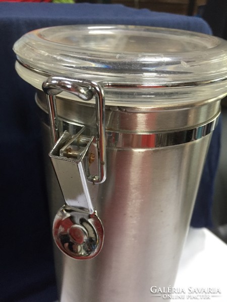 Stainless metal, huge buckle pot, glass lid, kitchen storage container