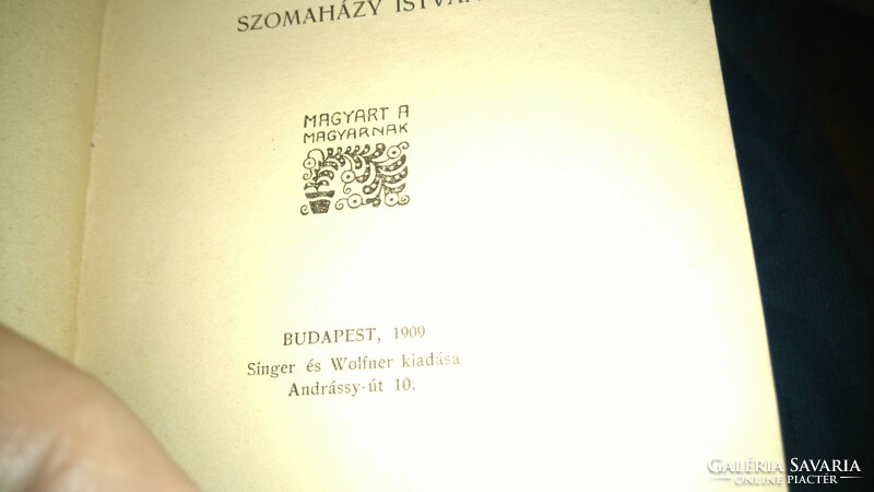 1909  ELSŐ kiadás- SZOMAHÁZY ISTVÁN: LÁMPAFÉNY ÉS EGYÉB ELBESZÉLÉSEK SINGER & WOLFNER ---gyűjtői!
