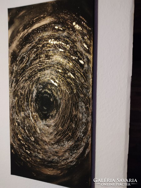 Kartü art - black hole 40x80 cm painting