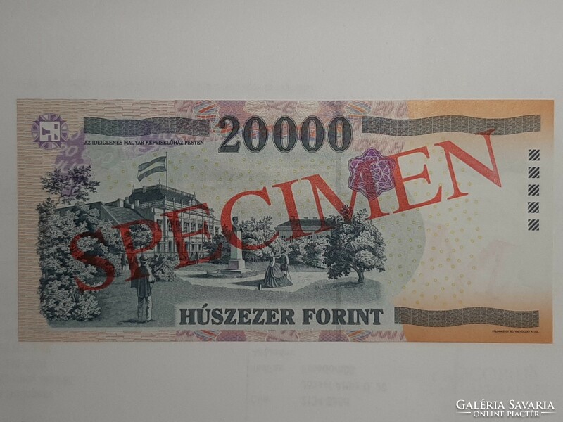 20000 HUF sample banknote 2009 unc