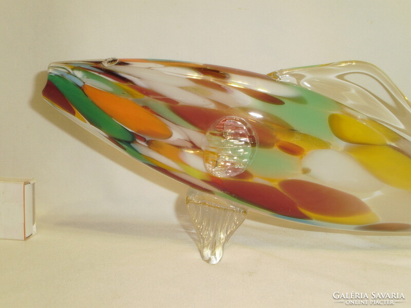 Retro glass fish figure - 45 cm
