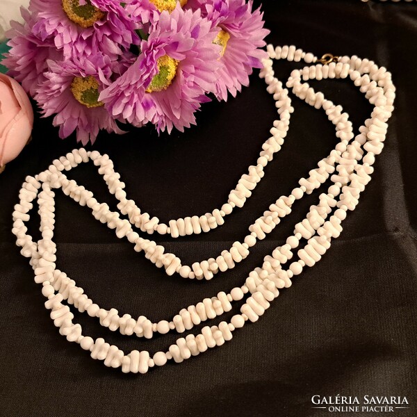 Antique porcelain string of beads 120 cm