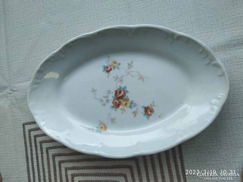Floral porcelain oval plate for sale!