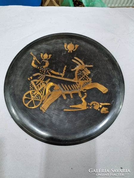 Old Egyptian copper wall plate