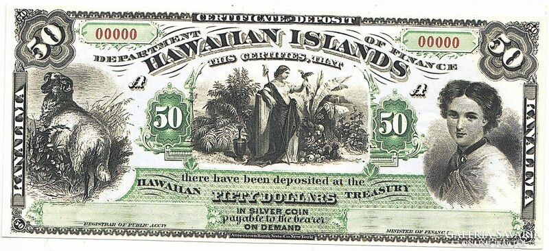 Hawai 50 Hawai dollár 1879 REPLIKA