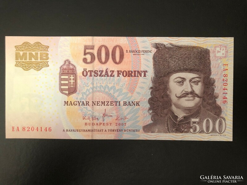 500 forint 2007. "EA". TÖKÉLETES UNC !