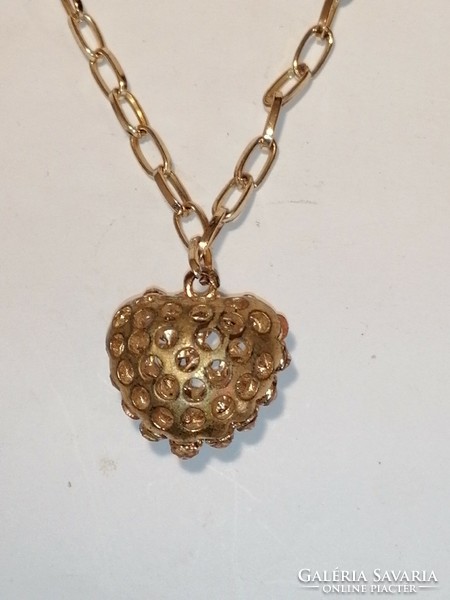 Rhinestone heart pendant (204)