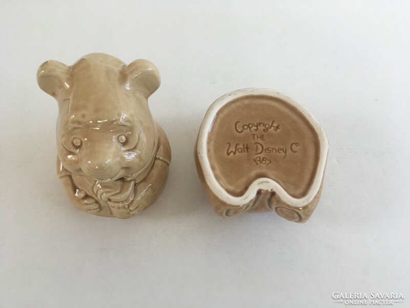 Special retro, vintage ceramic teddy bear candy holder, storage