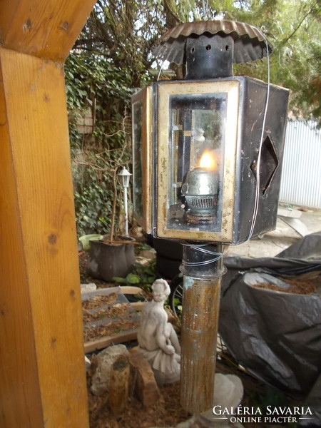 Antik nagyméretű hintó lámpa,petróleum hintólámpa, lámpa