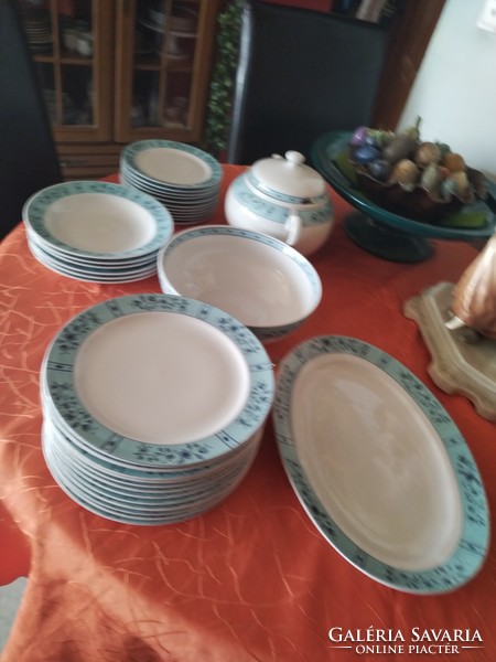 Zsolnay dinner set wind flower for 6 people