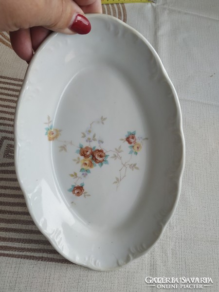 Virágos porcelán  ovális tányér , kínáló eladó!