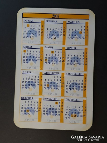 Old card calendar 2002 - Apeh vas county board with inscription - retro calendar