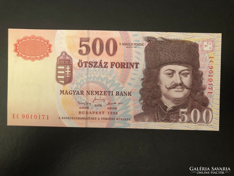 500 forint 1998. "EC"!! UNC!! RITKA!!