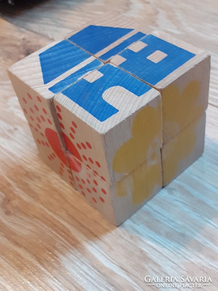 Aoi huber-kono 1978 kurt naef switzerland motif wooden cube puzzle