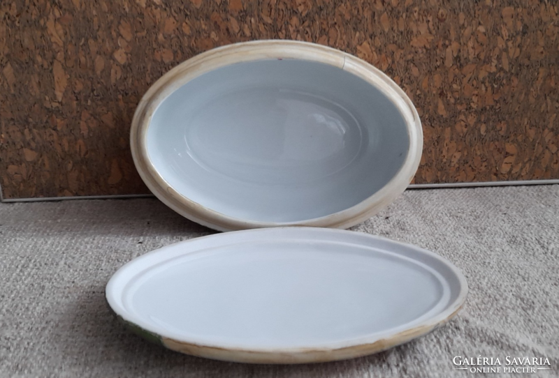 Oval porcelain bonbonnier - hand painting -