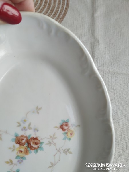 Virágos porcelán  ovális tányér , kínáló eladó!