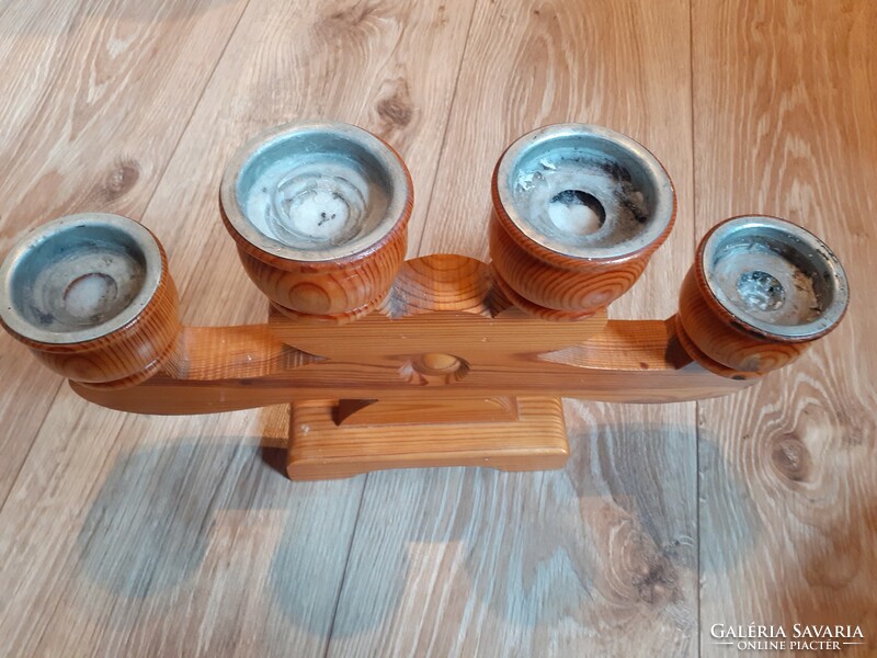 Smalands slöjd stig johnsson wooden candle holder swedish varnamö with minor flaws