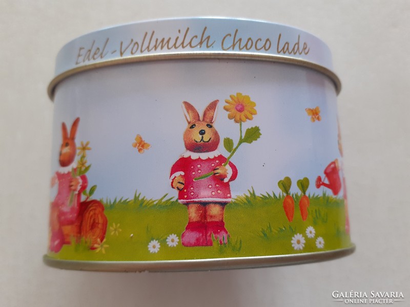 Metal box Easter bunny box candy 8 cm