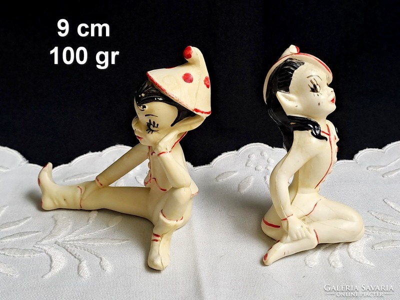 Old Russian, cccp (ca. 1960) Vinyl fairy-tale figures: Peter Pan and Giling Galang
