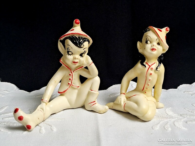 Old Russian, cccp (ca. 1960) Vinyl fairy-tale figures: Peter Pan and Giling Galang