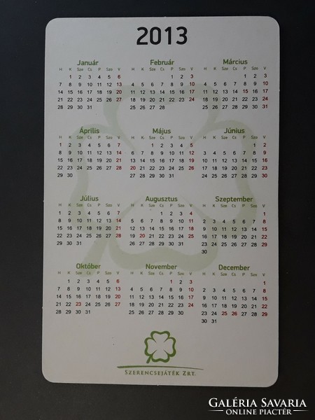 Old card calendar 2013 - be lucky all year round! With inscription - retro calendar