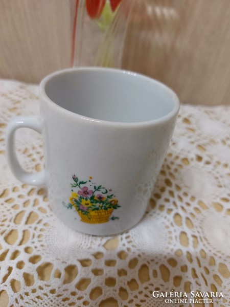 Beautiful small children's mug with spring flowers